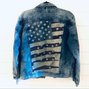 Ring of Fire American Flag Denim Jacket